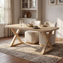 Natural Oak Veneer Dining Table