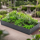 Galvanized Raised Garden Beds Outdoor 8×4×1 ft Planter by HouseOfZazla
