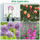10Pcs 10in Plant Support Stakes Garden Flower Single Stem Support Stake Iron Plant Cage Support Ring For Tomatoes Orchid Lily Peony Rose Flower Amaryl