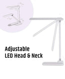 Brilli 15"H Bright-Clean Antimicrobial LED Desk Lamp Matte White Finish with Wireless Charging by LampsUSA