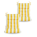 2 Pcs Set High Back Patio Chair Cushions in Beige