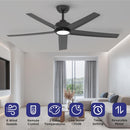 52 Inch Ceiling Fans with Lights, Large Air Volume Ceiling Fans with Reversible Quiet DC Motor and Remote by HouseOfZazla