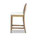 Leon - Arched Back & Upholstered Counter Stool (Set of 2) - Ivory White by Unique Piece Furniture