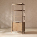 Nolan - Bookcase With Lower Cabinet - Natural by HouseOfZazla