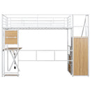 Loft Bed With Built In Work Station, Wardrobe, Storage Staircase And LED by HouseOfZazla
