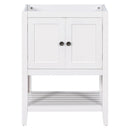 Bathroom Vanity Base Only, Soild Wood Frame, Bathroom Storage Cabinet With Doors And Open Shelf by HouseOfZazla