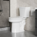 Gloss 2 Piece Toilet With 1.28 Gpf Tornado Flush, Rimless Bowl, Soft Closing Seat - Gloss White by HouseOfZazla
