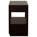 2 Drawer Nightstand With Trim And USB Charging - Brown