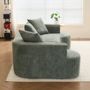 Modern Style Ultra Smooth Curved Sofa With 3 Pillows by Unique Piece Furniture