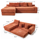 Modern L - Shaped Sectional Couch With Memory Foam