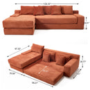 Modern L - Shaped Sectional Couch With Memory Foam