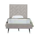 Crosby - Bed With Upholstered Headboard And Slats by HouseOfZazla