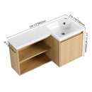 L-Shaped Wall Mounte Floating Bathroom Vanity With Integrated Sink by HouseOfZazla