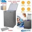 Foldable Laundry Hampers Washing Clothes Laundry Basket w/ Lid Handles Storage Organizer