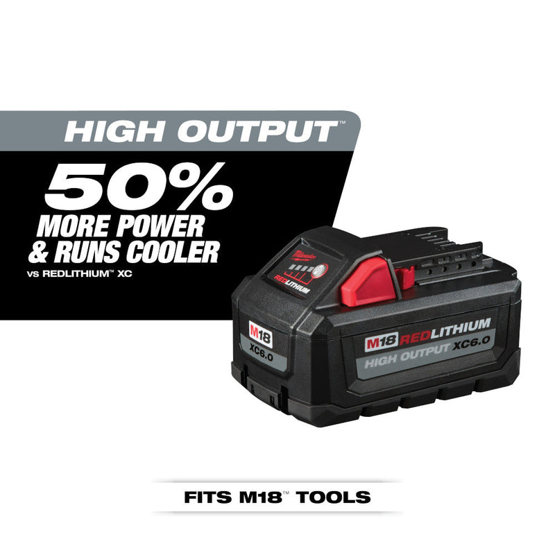 Milwaukee 48-11-1862 M18™ REDLITHIUM™ HIGH OUTPUT™ XC 6.0Ah Battery Pack (2 Piece)