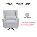 Power Recliner Chair Swivel Upholstered 360° Swivel Recliner by HouseOfZazla