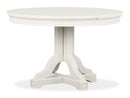 Willowbrook - Extendable 48" Round Dining Table - Egg Shell White
