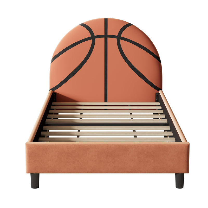 Walker Edison | Basketball Upholstered Twin Platform Bed