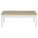 Quintara - 3 Piece Coffee Table Set - Natural / White