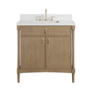 James Martin Kinnsden 36" Single Bathroom Vanity, Weathered Oak