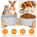 Ceramic Pet Bowls on Wooden Raised Stand by LJGDeals