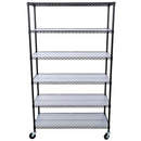 6 Tier 6000Lbs Capacity Nsf Metal Shelf Wire Shelving Unit, Heavy Duty Adjustable Storage Rack With Wheels & Shelf Liners For Commercial Grade Utility Steel Storage Rack by HouseOfZazla