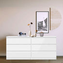 6 Drawer Double Dresser for Bedroom Living Room Hallway,white