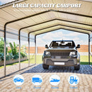 13x20 FT Metal Carport,Garage with Upgraded Triangle Reinforced Frame&4 Poles,Galvanized Steel Hardtop Roof,Heavy-Duty All-Weather Shelter for Car,Truck,Boat,Outdoor Storage by Montret
