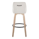 Hannah - Transitional Fixed Height Barstool With Swivel With Round Footrest (Set of 2)