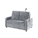 Modern Loveseat Pull Out Sofa Bed With Adjustable Backrest, Two Cup Holders, A Phone Holder, Three Charging Ports And Side Storage Pockets For Living Room by HouseOfZazla
