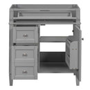 Bathroom Vanity With 2 Drawers And Tip-Out Drawer, Storage Cabinet by Unique Piece Furniture