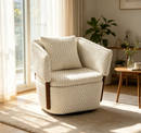 Mid Century Modern Accent Chair with Solid Wood Frame