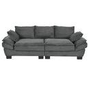 U-Style 85.4" Modern Curved Sofa