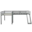L Shaped Loft Bed With Ladder And Slide