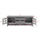 TV Stand, Entertainment Center With Dual Drawers And Hidden Storage, Cabinet With Soft Closing Doors And Sleek Panel Design