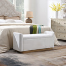 Upholstered Storage Bench With Safety Hinge by HouseOfZazla