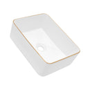 Modern European Style Ceramic Rectangular Vessel Bathroom Sink by HouseOfZazla