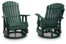 Shell Beach - Swivel Glider Chair - Green by Unique Piece Furniture