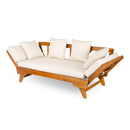 Outdoor Patio Daybed Sofa, 3 Seat Sofa With Foldable Arm 4 Back Pillows by HouseOfZazla