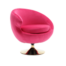 360 Degree Swivel Cuddle Barrel Accent Chairs, Round Armchairs with Wide Upholstered, Fluffy Fabric Chair for Living Room, Bedroom, Office, Waiting Rooms