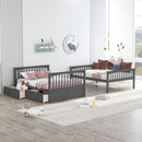 Bunk Bed With Drawers, Convertible Design by Unique Piece Furniture