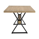 Elevated Farmhouse Dining Table With X-Shaped Legs - Light Ash