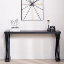 Console Table With Crossed Legs For Hallway - Black by HouseOfZazla