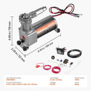 Air Shock Controller Kit 12V 100PSI On-Board Air Compressor System by HouseOfZazla