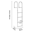 Removable Dock Ladder, 4 Steps, Aluminum Alloy Pontoon Boat Swim Ladder by HouseOfZazla