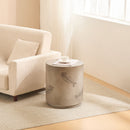 Rustic Magnesium Oxide Side Table With Fish Pattern Design - Gray by HouseOfZazla