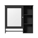 Wall Mounted Bathroom Storage Cabinet, Medicine Cabinets With Large Mirror Door, Adjustable Shelves And Three Open Storage Levels(Not Include Bathroom Vanity) by HouseOfZazla