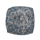 Anita - Square Pouf Ottoman And Floor Cushion - Blue by HouseOfZazla