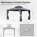 11x13FT Outdoor Gazebo with Galvanized Steel Double Roof by HouseOfZazla