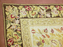 9' X 11' Handmade Chinese Needlepoint Wool Floral Rug Carpet Rose Garden Chic